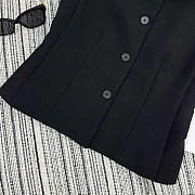 Dior Fitted Short-sleeved Jacket Black Wool And Silk - 4