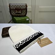 Burberry Logo Intarsia Cashmere Beanie White - 2