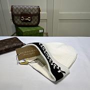 Burberry Logo Intarsia Cashmere Beanie White - 3