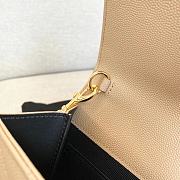 YSL Tan Matelasse Envelope Wristlet Clutch 21x16x3cm - 6