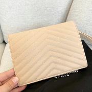 YSL Tan Matelasse Envelope Wristlet Clutch 21x16x3cm - 3