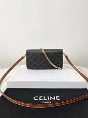 Celine Triomphe Canvas Chain Shoulder Bag 20.5×14×4cm - 5