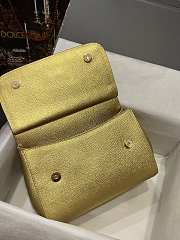 Dolce & Gabbana Medium Sicily Handbag In Dauphine Leather Gold 25x20x12cm - 2