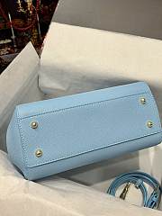 Dolce & Gabbana Medium Handbag In Dauphine Leather Blue 25x20x12cm - 4