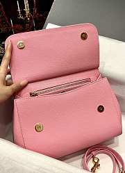 Dolce & Gabbana Medium Handbag In Dauphine Leather Pink 25x20x12cm - 6
