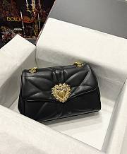 Dolce & Gabbana Devotion Shoulder Bag Black 26x18x8.5cm - 1
