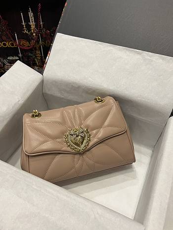 Dolce & Gabbana Devotion Shoulder Bag Pink 26x18x8.5cm