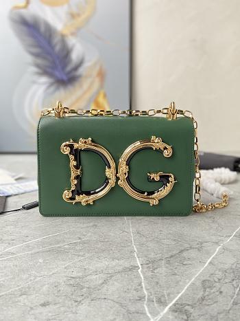 Dolce & Gabbana DG Girls Crossbody Green Bag 21x4x15cm