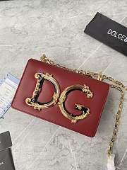 Dolce & Gabbana DG Girls Crossbody Red Bag 21x4x15cm - 6