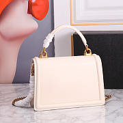 Dolce & Gabbana Devotion Bag In Smooth Calfskin In White 23cm - 5