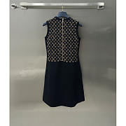Louis Vuitton LV Monogram Jacquard Knit Dress Black and Brown - 2