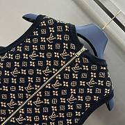 Louis Vuitton LV Monogram Jacquard Knit Dress Black and Brown - 3