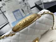 Chanel Small Top Handle Lambskin White Gold HW 20x12x6cm - 6