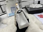 Chanel Small Top Handle Lambskin White Gold HW 20x12x6cm - 3