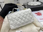 Chanel Small Top Handle Lambskin White Gold HW 20x12x6cm - 2