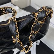 Chanel 23K Hobo Bag Lambskin Gold Metal Black 23.5x13.5x5.3cm - 2