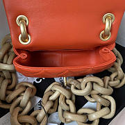 Chanel Mini Flap Bag Lambskin & Ash-Wood Light Orange 11x18x7cm - 2