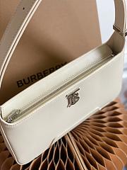 Burberry Leather TB Shoulder Bag White 28x5x14cm - 5