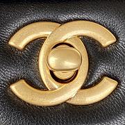 Chanel Small Top Handle Lambskin Black Gold HW 20x12x6cm - 3