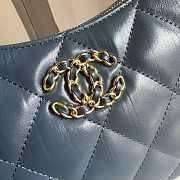Chanel 23K Hobo Bag Lambskin Gold Metal Navy Blue 23.5x13.5x5.3cm - 2