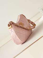 Chanel 23K Hobo Bag Lambskin Gold Metal Pink 23.5x13.5x5.3cm - 6