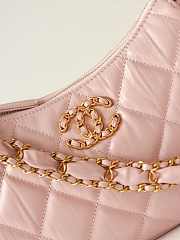 Chanel 23K Hobo Bag Lambskin Gold Metal Pink 23.5x13.5x5.3cm - 3