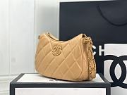 Chanel 23K Hobo Bag Lambskin Gold Metal Caramel 23.5x13.5x5.3cm - 5