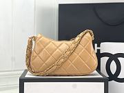Chanel 23K Hobo Bag Lambskin Gold Metal Caramel 23.5x13.5x5.3cm - 4