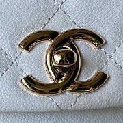 Chanel Small Backpack Caviar White Gold 21.5cm - 3