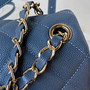 Chanel Small Backpack Caviar Blue 21.5cm - 6