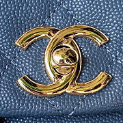 Chanel Small Backpack Caviar Blue 21.5cm - 5