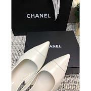 Chanel Slingbacks Patent Calfskin White 6.5cm - 4
