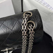 Chanel Reissue 2.55 Flap Bag Calfskin Black Silver 20cm - 2