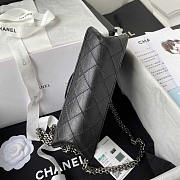 Chanel Reissue 2.55 Flap Bag Calfskin Black Silver 20cm - 4