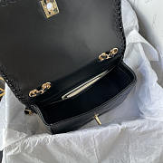 Chanel Flap Bag Lambskin Black 21x13x8cm - 6