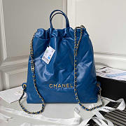 Chanel Large Back Pack Calfskin Chanel 22 Blue 51x40x9cm - 1
