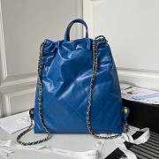 Chanel Large Back Pack Calfskin Chanel 22 Blue 51x40x9cm - 5