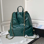 Chanel Large Back Pack Calfskin Chanel 22 Green 51x40x9cm - 6