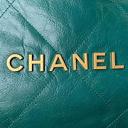 Chanel Large Back Pack Calfskin Chanel 22 Green 51x40x9cm - 3