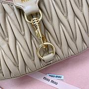 Miu Miu Light Beige Quilted Leather Shoulder Bag 29x15x4cm - 5