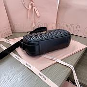 Miu Miu Black Matelassé Nappa Leather Shoulder Bag 24x11.5x7cm - 5