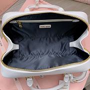 Miu Miu Arcadie Nappa Leather Tote Bag White 27x12x9cm - 5