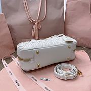 Miu Miu Arcadie Nappa Leather Tote Bag White 27x12x9cm - 3