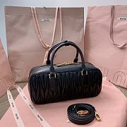 Miu Miu Arcadie Nappa Leather Tote Bag Black 27x12x9cm - 6