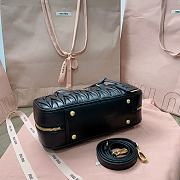 Miu Miu Arcadie Nappa Leather Tote Bag Black 27x12x9cm - 5