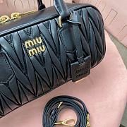 Miu Miu Arcadie Nappa Leather Tote Bag Black 27x12x9cm - 2