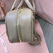 Miu Miu Arcadie Nappa Leather Tote Bag Light Beige 27x12x9cm - 5