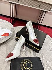 Christian Louboutin Kate White Heart Heel 10cm - 1