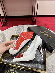 Christian Louboutin Kate White Heart Heel 10cm - 5