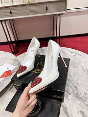 Christian Louboutin Kate White Heart Heel 10cm - 3